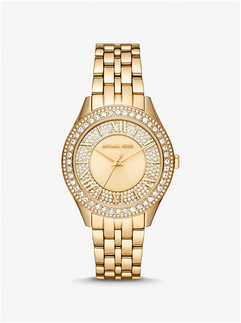 michael kors harlowe watch|Harlowe Pavé Gold.